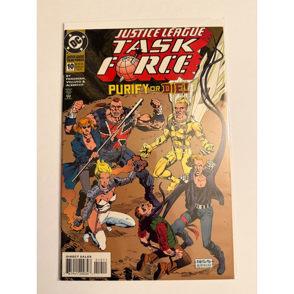Justice League Task Force 10 DC Comics 1994 Purify or‎ Die Velluto Albrecht